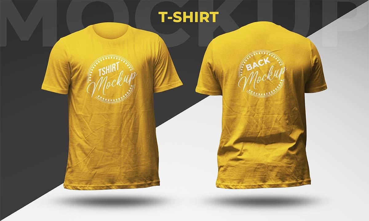 Front & Back T-Shirt Mockup – Realistic Apparel Mockup for Clothing Branding