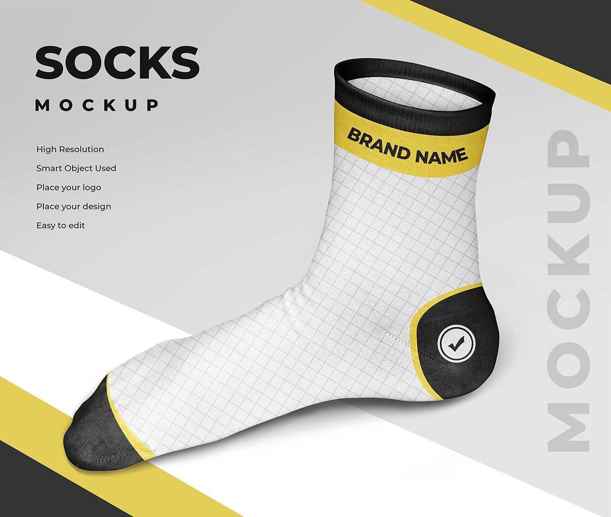 Sports Socks Mockup – Realistic Sock Mockup for Branding & Apparel Design