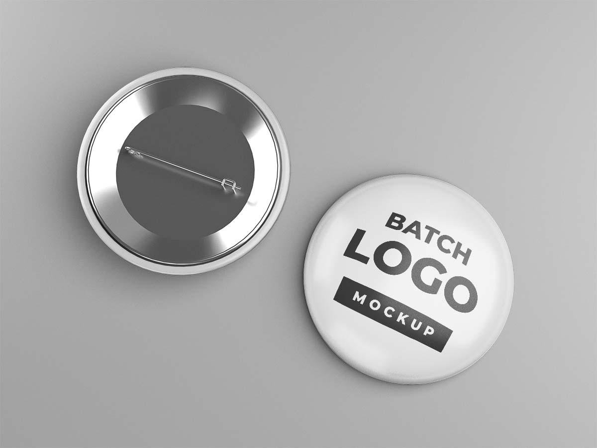 Round Badge Mockup – Button Pin Badge Branding Mockup