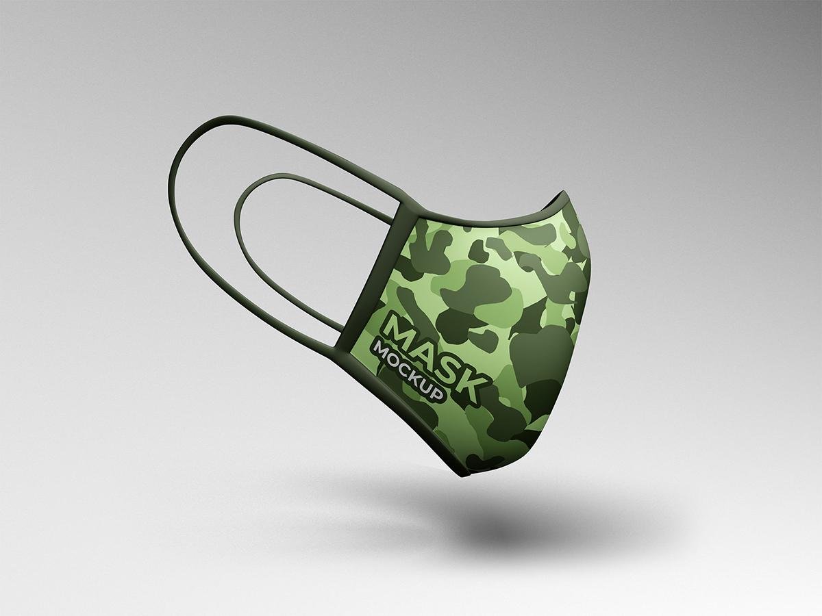 Face Mask Mockup – Realistic Side View Mask Mockup for Branding & Print Design