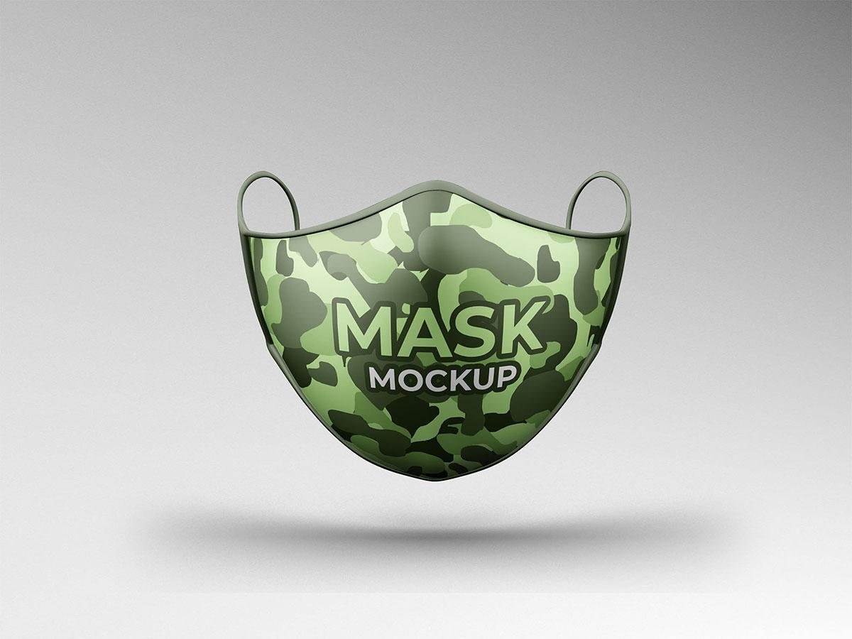 Face Mask Mockup – Realistic Front View Mask Mockup for Branding & Merchandise