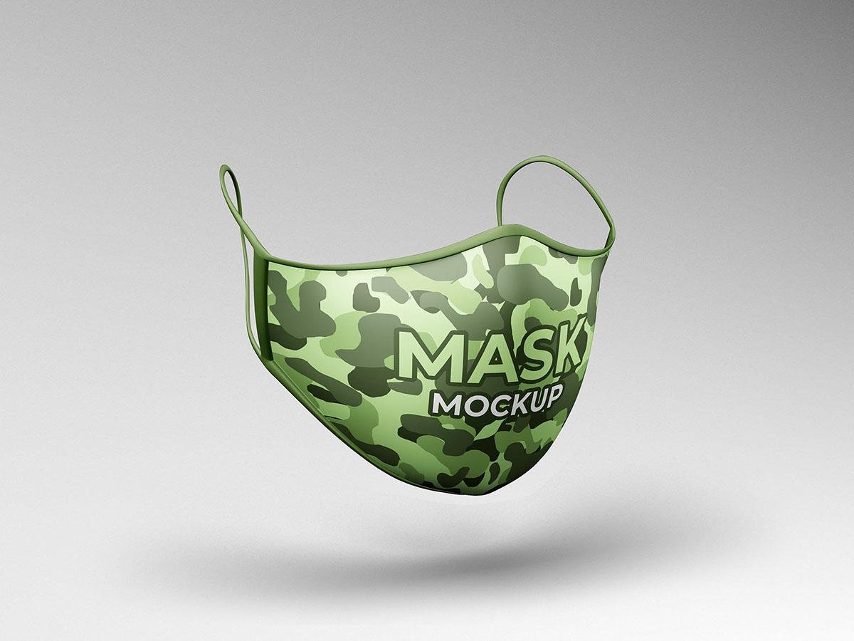 Face Mask Mockup – Realistic Fabric Mask Mockup for Branding & Print Design