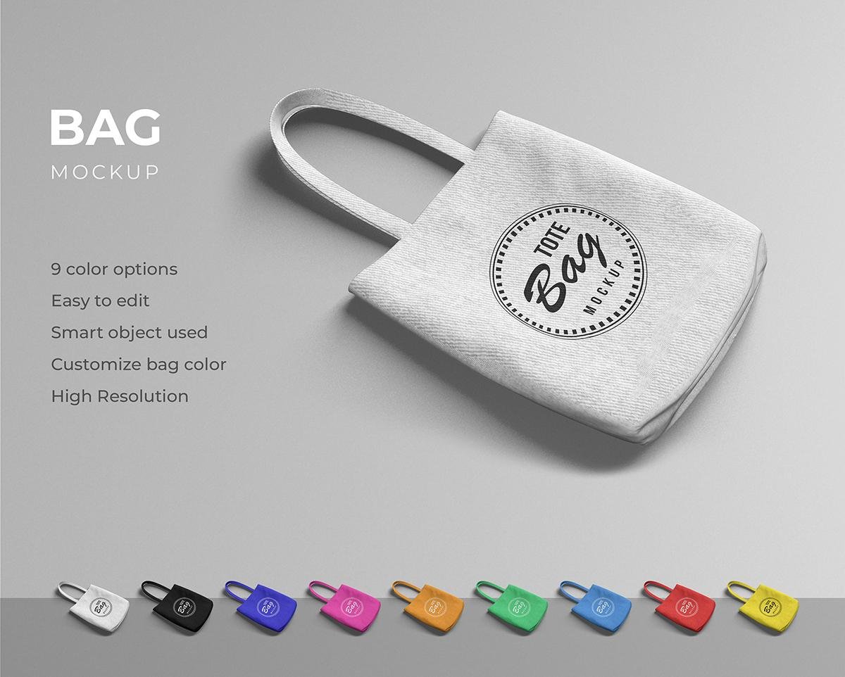 Canvas Tote Bag Mockup – Realistic Shopping Bag Branding Mockup